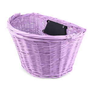 Wiklinowy koszyk purpurowy do roweru