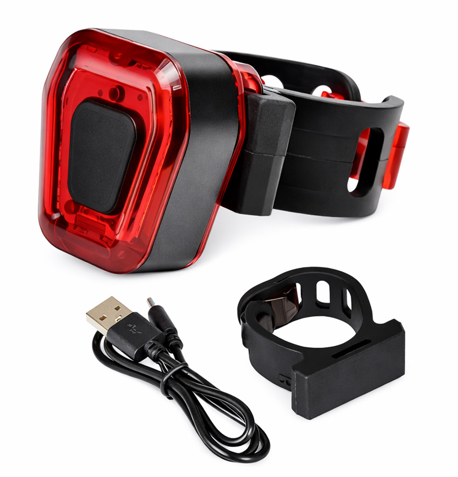 Lampka rowerowa tylna na sztycę LED USB - obrazek 2