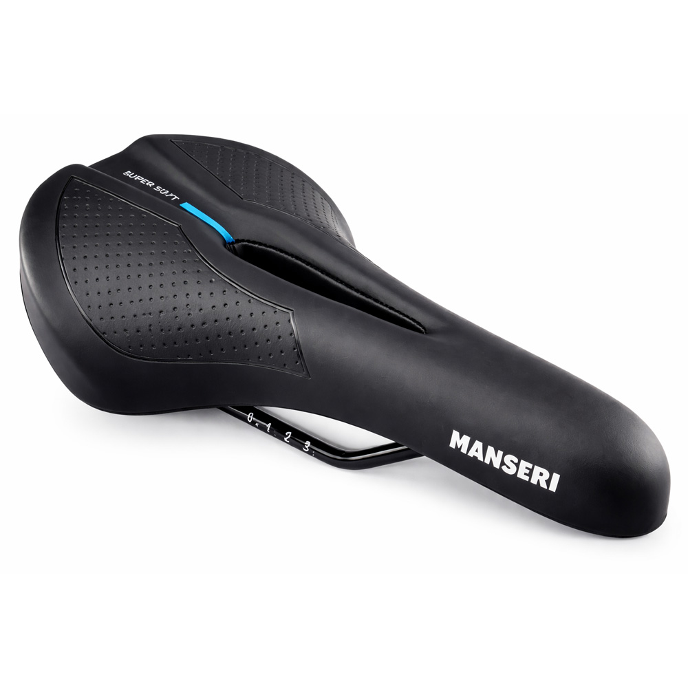 Siodełko rowerowe sportowe Manseri MS-849D-01 czarne profilowane