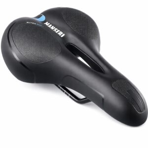Siodełko rowerowe MANSERI MS-850A-06 czarne wygodne i wytrzymałe