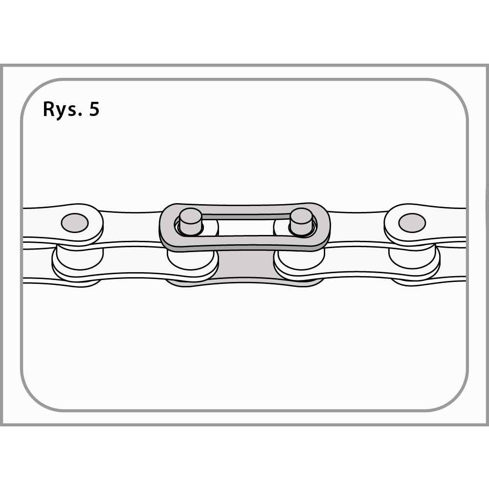 Łańcuch rowerowy KMC HV500 116 ogniw plus spinka - obrazek 4