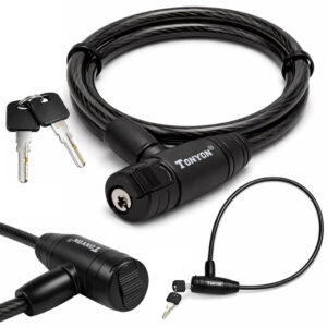 Blokada rowerowa linka stalowa TY407-1 650 mm 8 mm