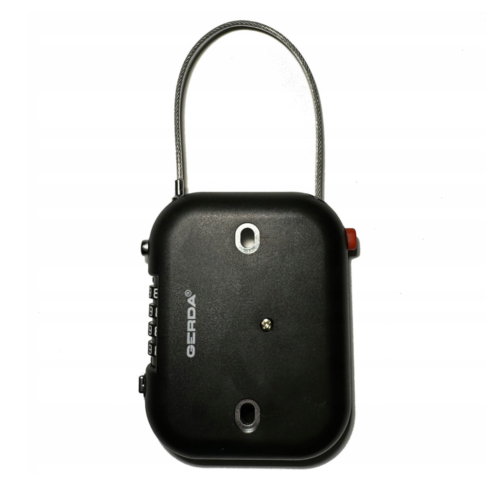 Gerda MINI COMBO FLEX 900 , elastyczna linka w kasecie, szyfr montowana do koszyka bidonu