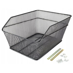 Koszyk rowerowy metalowy tylny czarny MB-113BK