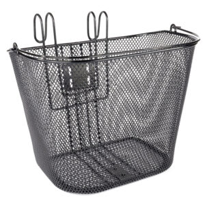 Koszyk rowerowy metalowy zawieszany na kierownicę czarny MB-024BK