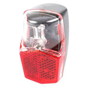 Lampa tylna XC-114D, (100) dynamo, 1 x LED, wbudowany reflektor, mocowana do błotnika, wodoodporna, blister