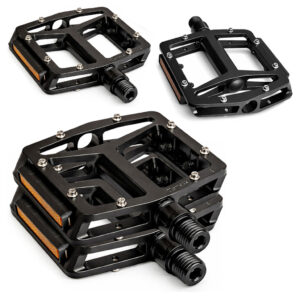 Pedały aluminiowe MTB czarne FP-203ZP z pinami i łożyskami polimerowymi