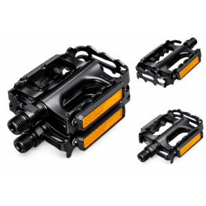 Pedały aluminiowe MTB FP-988ZU czarne z łożyskami polimerowymi